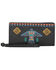 Montana West Women's Wrangler Embroidered Southwestern Thunderbird Wristlet Wallet, Black, hi-res