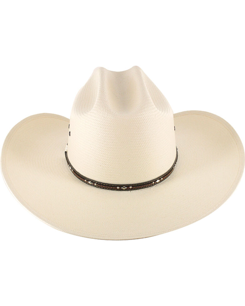 Resistol Men's George Strait Men's Kingman 10X Straw Cowboy Hat, Natural, hi-res