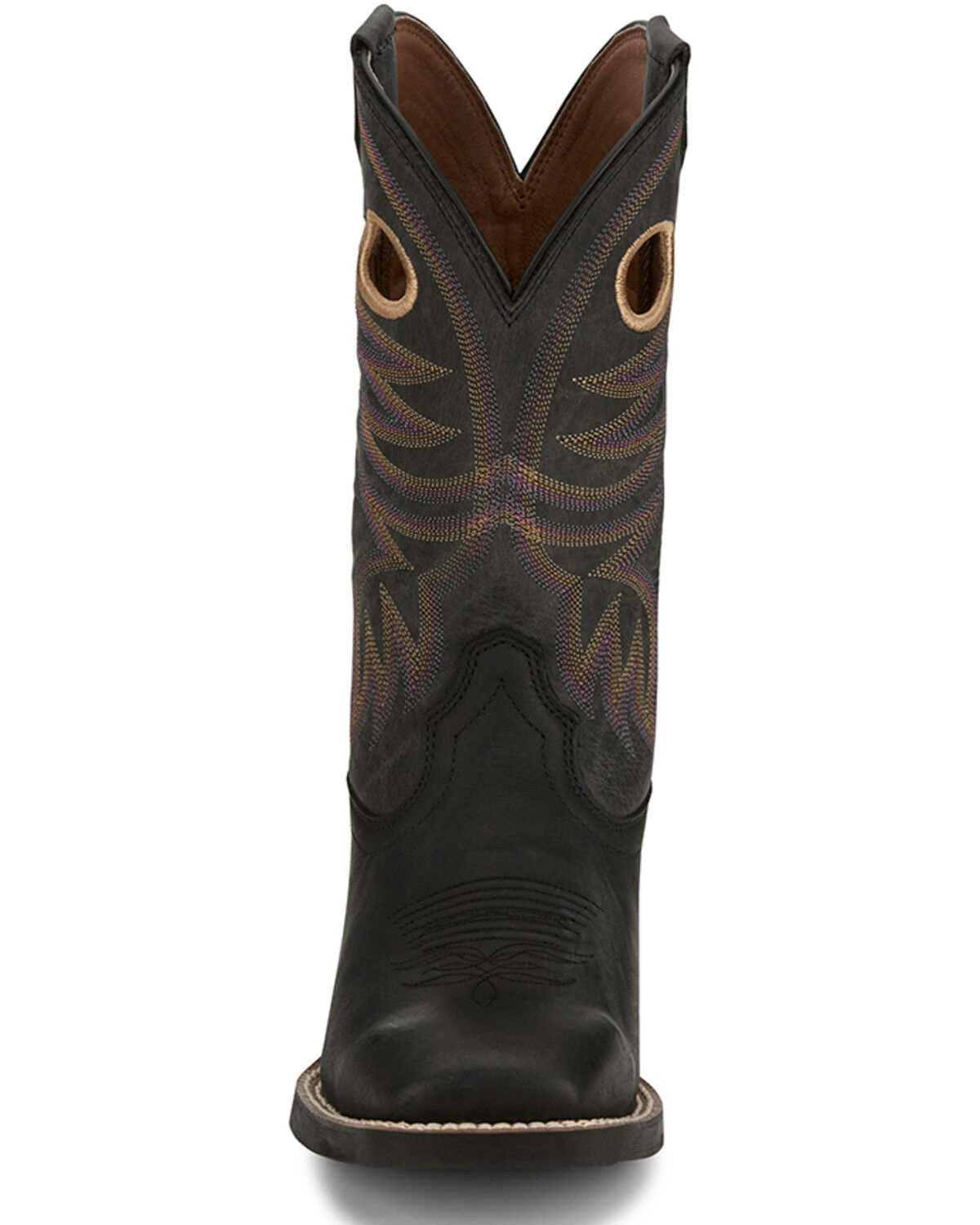 Image #4 - Justin Women's Demeter Western Boots - Broad Square Toe, Black, hi-res