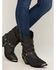 Image #2 - Shyanne Women's Tammye Slouch Harness Fashion Boots - Round Toe, Black, hi-res