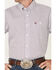 Wrangler Men's Geo Print Long Sleeve Button Down Shirt, Purple, hi-res
