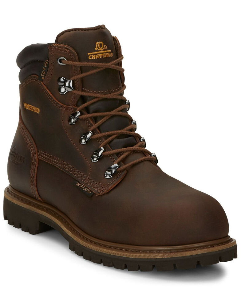 steel toe lace up work boots