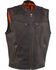 Image #1 - Milwaukee Leather Men's Black Cool Tec Leather Vest - Big 5X , Black, hi-res