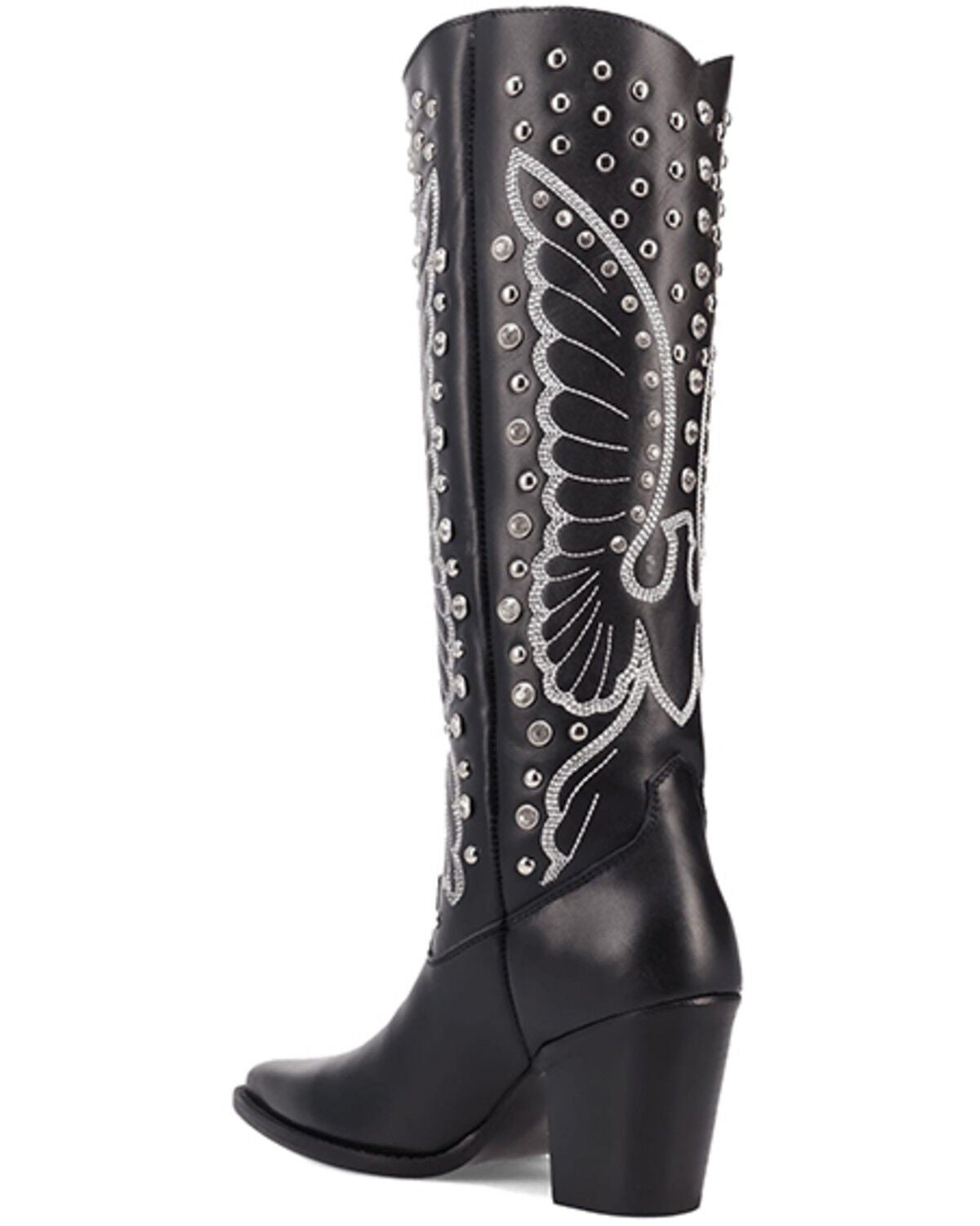 Image #5 - Dingo Women's Diamonds Forever Tall Western Boots - Round Toe, Black, hi-res