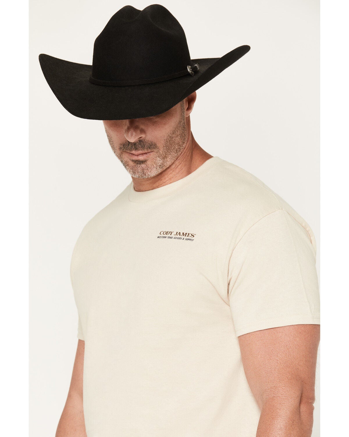 Image #3 - Cody James Men's Lone Rider Short Sleeve Graphic T-Shirt, Sand, hi-res
