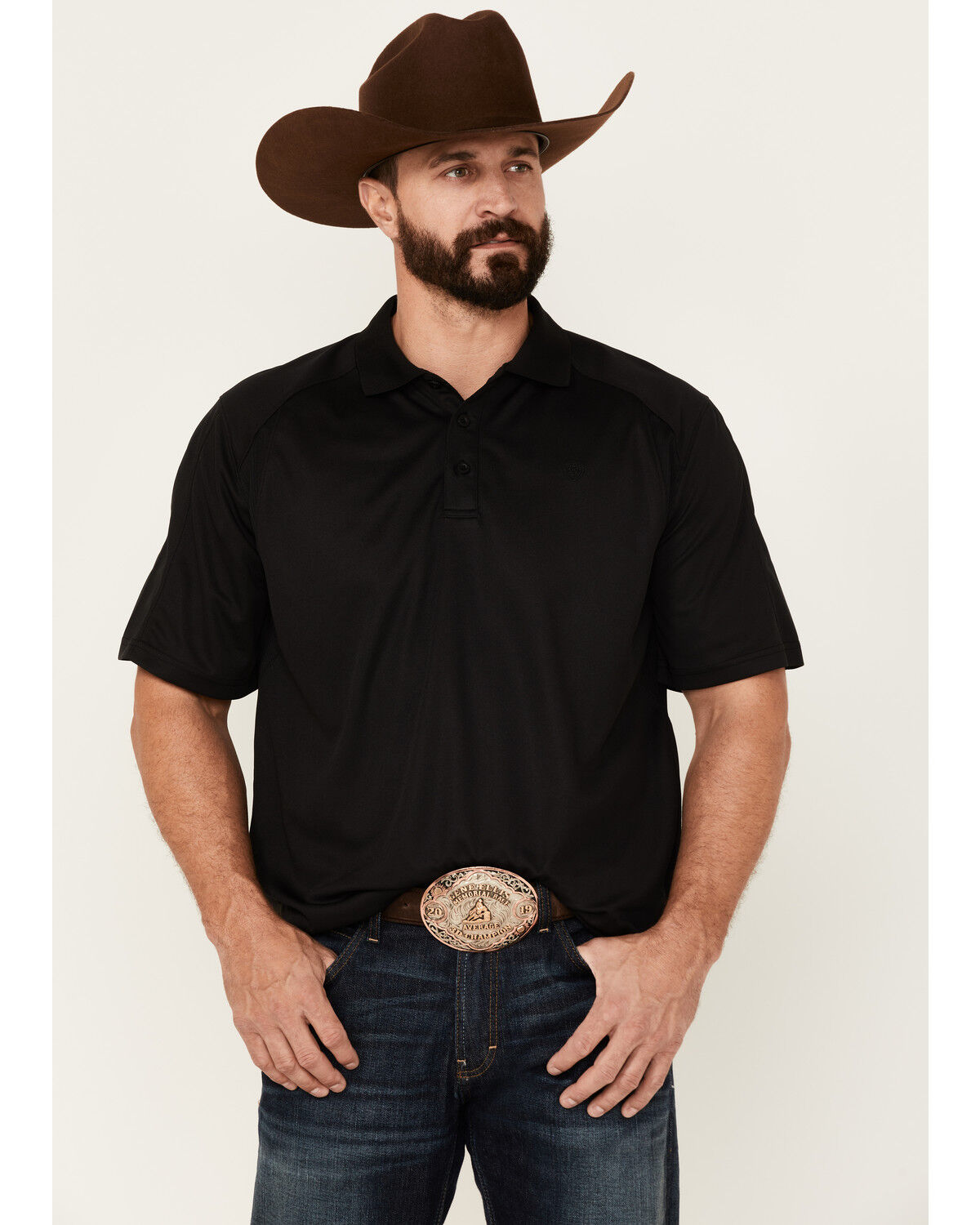 Image #1 - Ariat Men's AC VentTEK Short Sleeve Polo Shirt, , hi-res