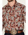 Image #3 - Cody James Men's Noah Paisley Print Long Sleeve Snap Western Shirt, Burgundy, hi-res