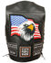 Image #2 - Milwaukee Leather Men's Side Lace Eagle & Flag Patch Vest - 4X, Black, hi-res