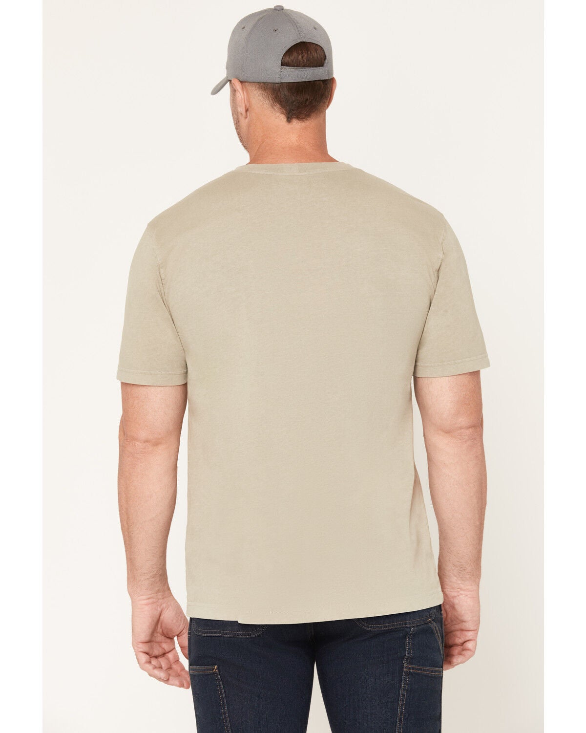 Image #4 - Carhartt Men's Relaxed Fit Lightweight Garment Dyed Short Sleeve Pocket T-Shirt, Light Grey, hi-res