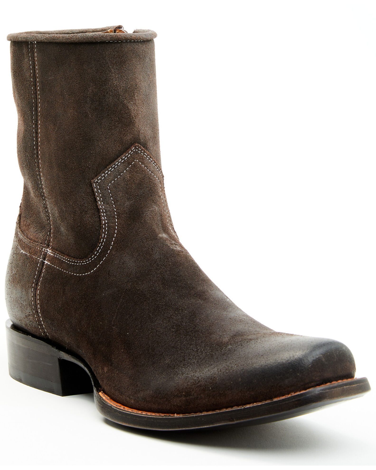 Moonshine Spirit Men s 8 Pancho Roughout Zipper Western Boots Square Toe Sheplers