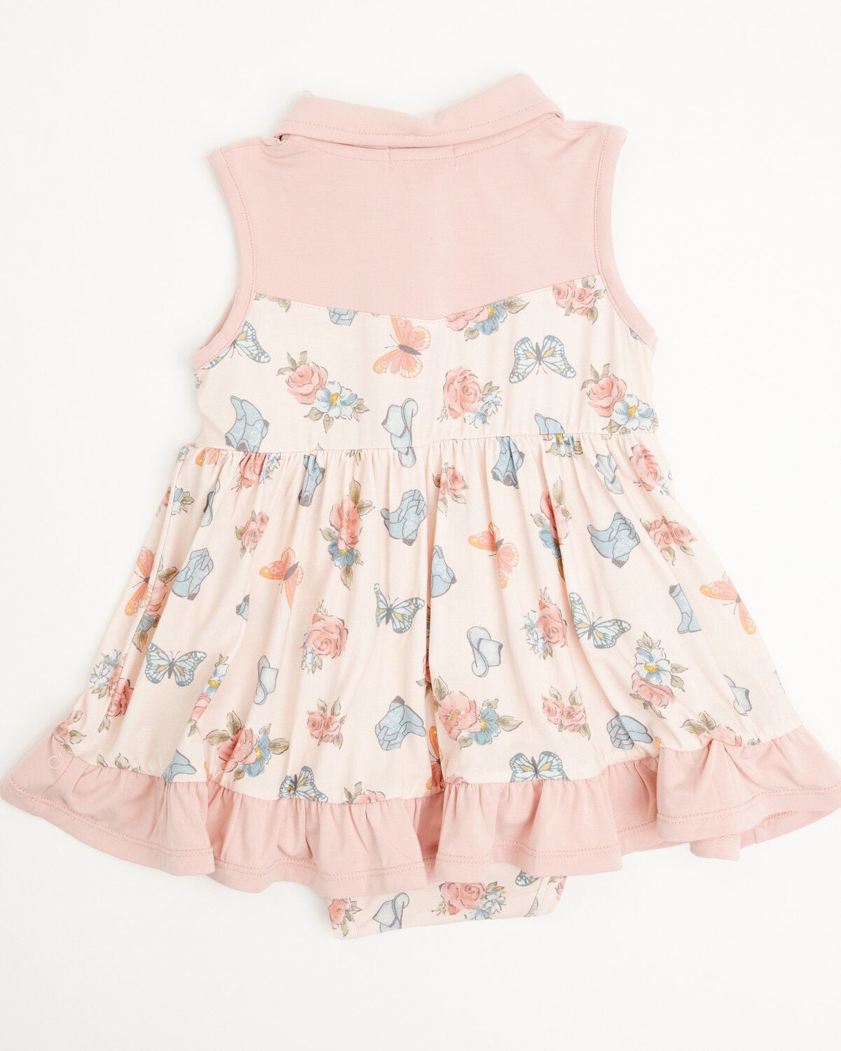 Image #3 - Angel Dear Infant Girls' Country Girl Sleeveless Snap Dress, Pink, hi-res