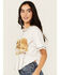 Image #2 - Youth in Revolt Women's Running Horse Seamed Cropped Graphic Tee, Ivory, hi-res