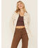 Wishlist Women's Sherpa Oversized Button Up Shacket , Cream, hi-res