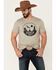 Rodeo Ranch Men's Heather Stone Desert Canyon Circle Graphic Short Sleeve T-Shirt , Stone, hi-res