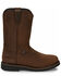 Justin Men's Drywall Waterproof Work Boots - Soft Toe, Brown, hi-res
