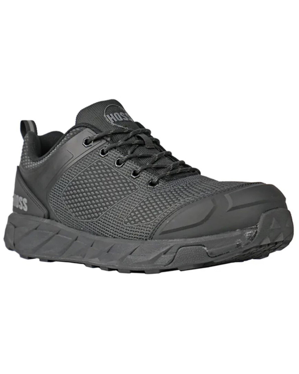 Image #1 - Hoss Men's Buster Low Waterproof Slip Resistant Work Shoes - Carbon Nano Toe, Black, hi-res