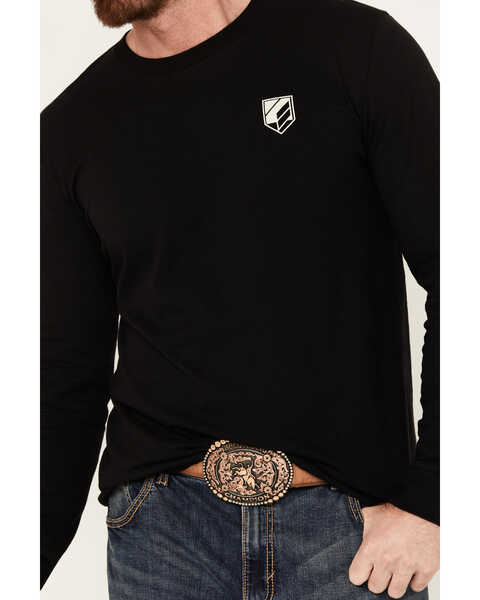Image #3 - RANK 45® Men's Bedford American Flag Long Sleeve Graphic T-Shirt, Black, hi-res