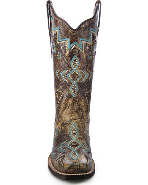 Image #3 - Corral Embroidered Southwest Cowgirl Boots - Square Toe, , hi-res