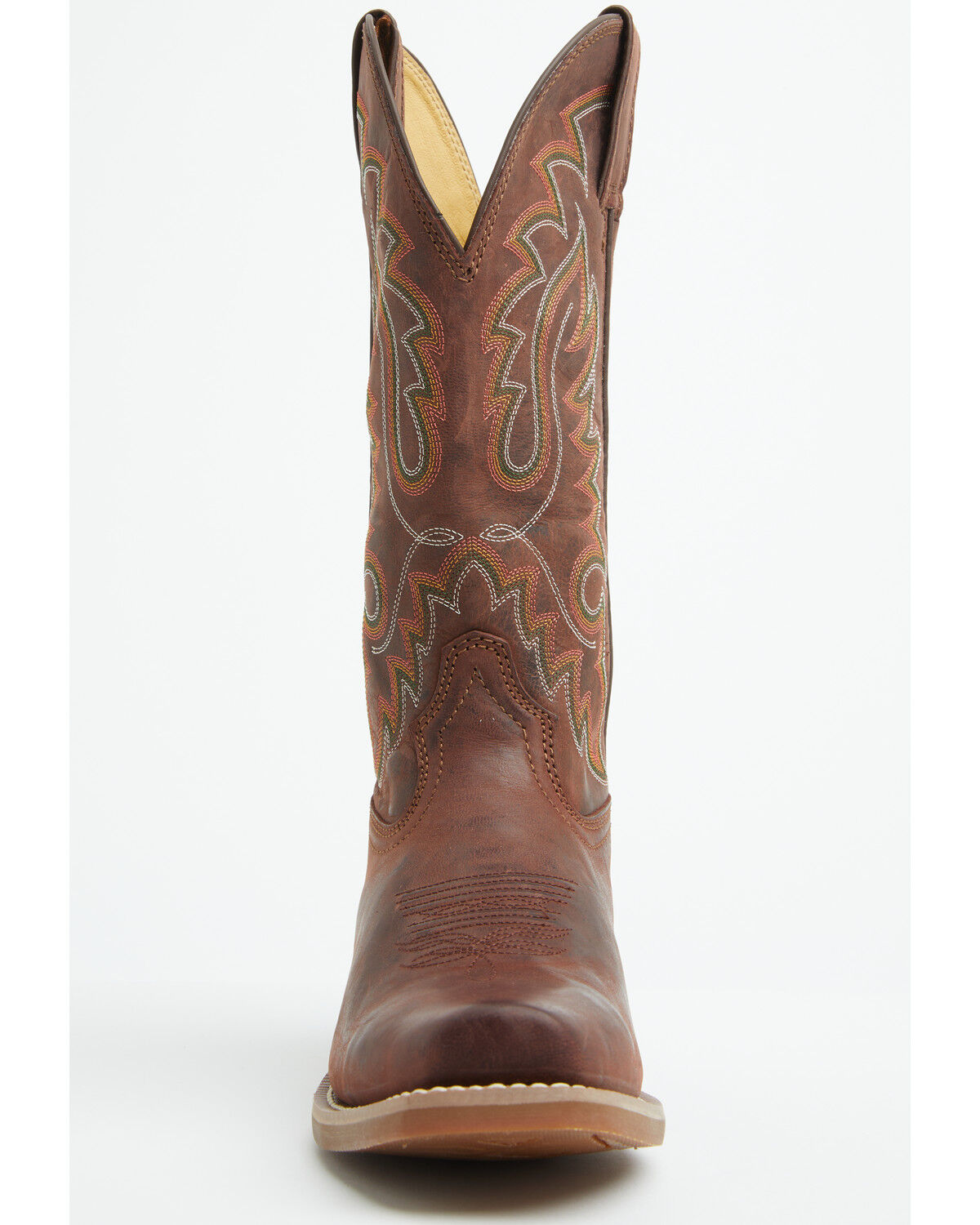 Image #4 - Justin Men's Cowboy Town Bay Western Boots - Square Toe, Brown, hi-res
