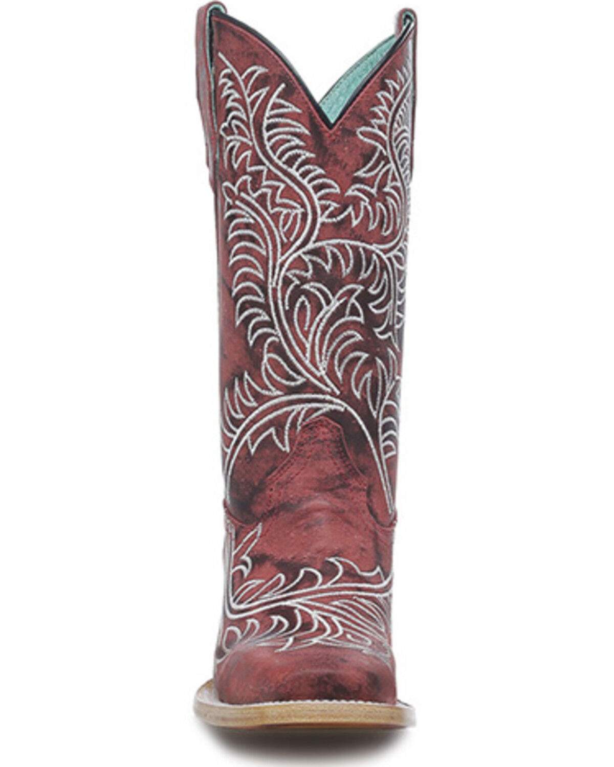 Image #3 - Corral Girls' Embroidered Western Boots - Square Toe, Wine, hi-res