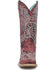 Image #3 - Corral Girls' Embroidered Western Boots - Square Toe, Wine, hi-res