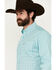 Image #2 - Cinch Men's Geo Print Long Sleeve Button-Down Western Shirt, Turquoise, hi-res