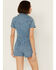 Image #4 - Show Me Your Mumu Women's Short Sleeve Zip Romper , Blue, hi-res