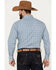 Ely Walker Men's Medallion Print Long Sleeve Pearl Snap Western Shirt, Blue, hi-res