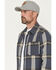 Image #2 - Dakota Grizzly Men's Grant Plaid Print Long Sleeve Button-Down Flannel Shirt, Blue, hi-res