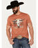 Rock & Roll Denim Men's Scenic Skull Short Sleeve Graphic T-Shirt, Rust Copper, hi-res