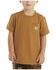 Image #1 - Carhartt Boys' Logo Pocket Short Sleeve T-Shirt, Medium Brown, hi-res