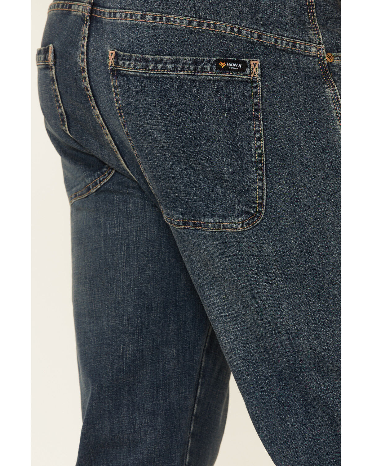 Image #3 - Hawx Men's Medium Wash Stretch Straight Work Jeans, Medium Blue, hi-res