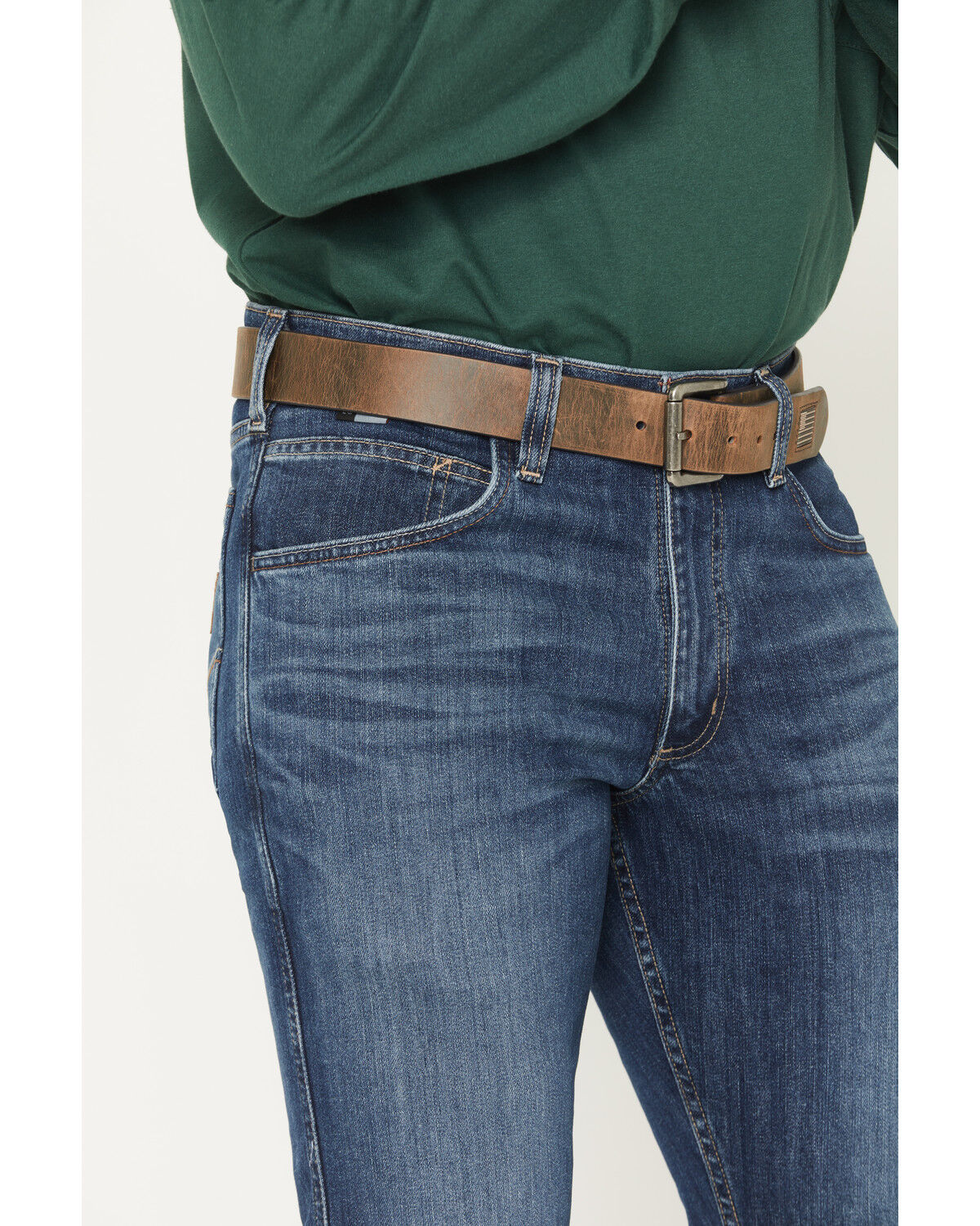Image #2 - Carhartt Men's FR Tamarack Medium Wash Relaxed Bootcut Rugged Flex® Stretch Denim Jeans, Medium Wash, hi-res