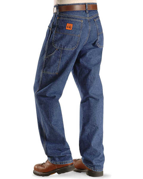 Image #1 - Wrangler Men's Riggs FR Carpenter Relaxed Fit Work Jeans , Indigo, hi-res