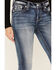 Image #4 - Miss Me Women's Dark Wash Mid Rise Stretch Bootcut Jeans, Dark Wash, hi-res