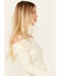 Image #2 - Shyanne Women's Pointelle Ribbed Off The Shoulder Top, Cream, hi-res