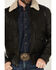 Image #3 - Scully Men's Sherpa Collar Leather Bomber Jacket, Black, hi-res