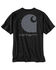 Image #1 - Carhartt Men's Relaxed Fit Heavyweight Logo Short Sleeve Graphic T-Shirt , Black, hi-res