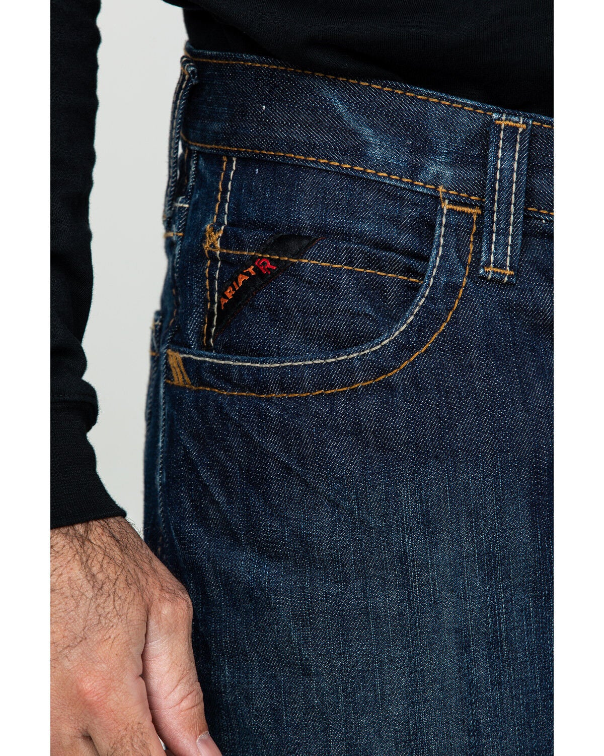 Image #2 - Ariat Men's Shale FR Relaxed Bootcut Work Denim Jeans, Denim, hi-res