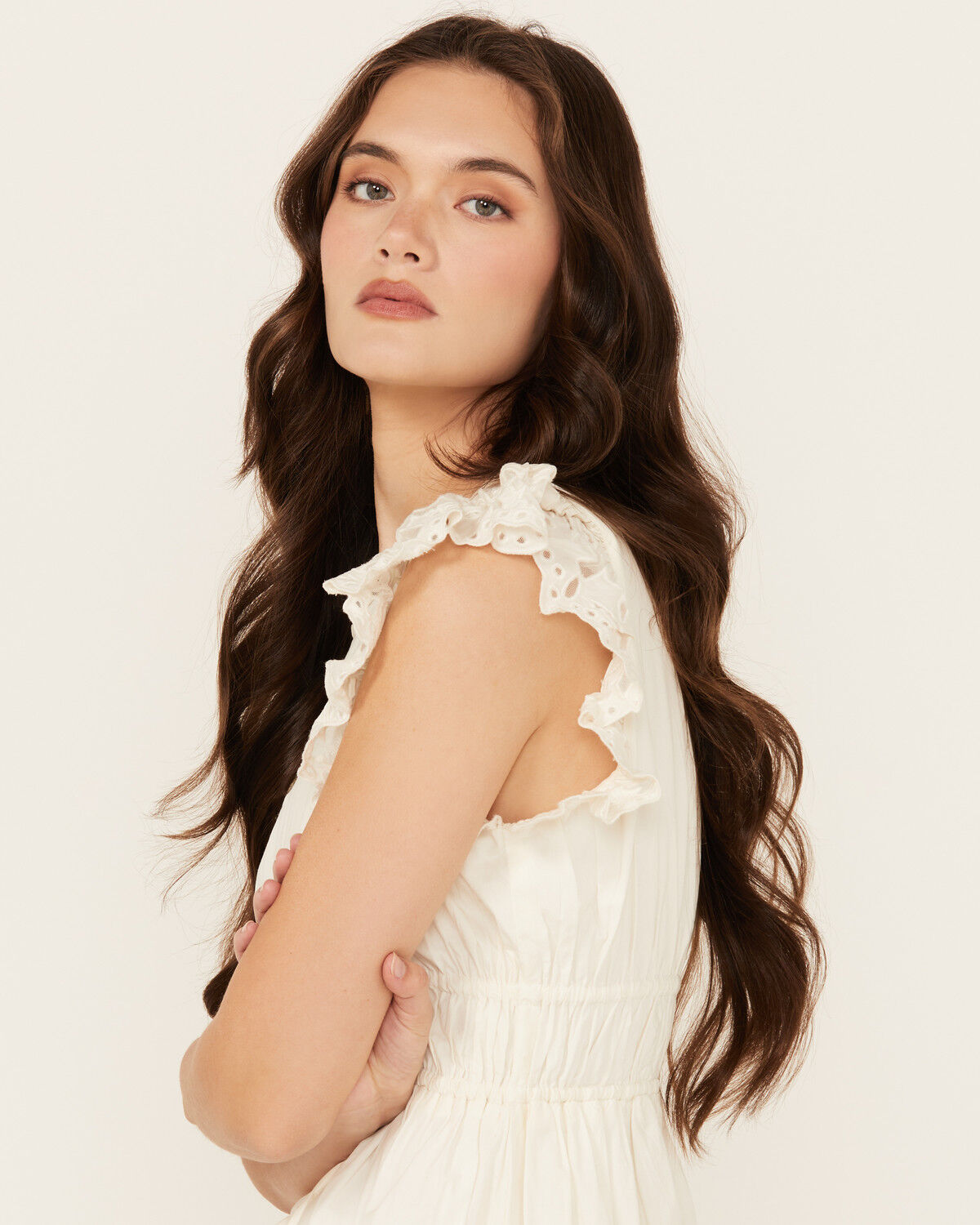 Image #2 - Cleobella Women's Allegra Midi Dress, Ivory, hi-res