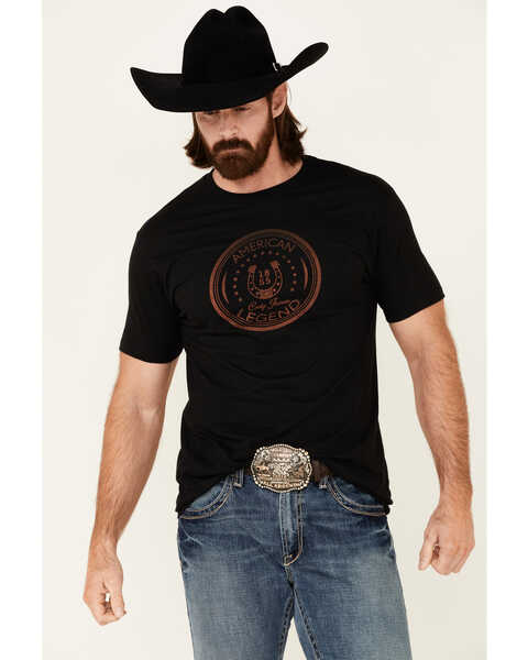 Cody James Men's Legends Circle Graphic Short Sleeve T-Shirt , Black, hi-res