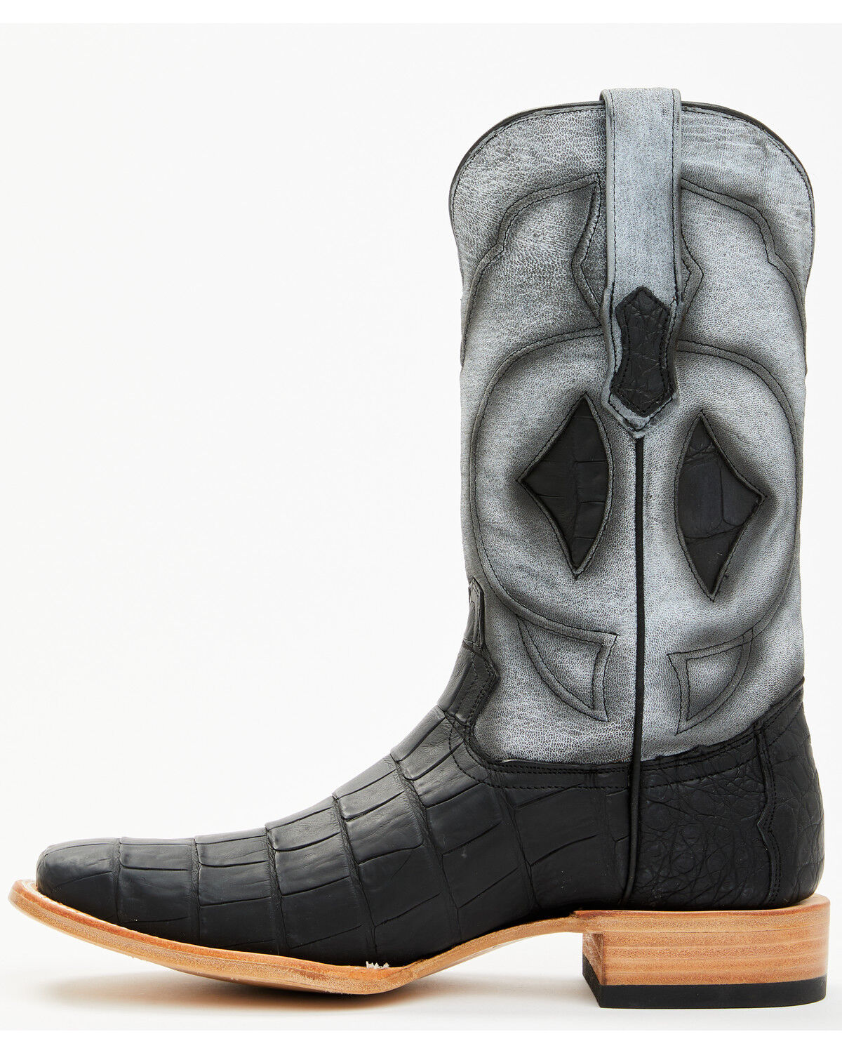 Image #3 - Tanner Mark Men's Exotic Caiman Belly Tall Western Boots - Broad Square Toe, Black, hi-res