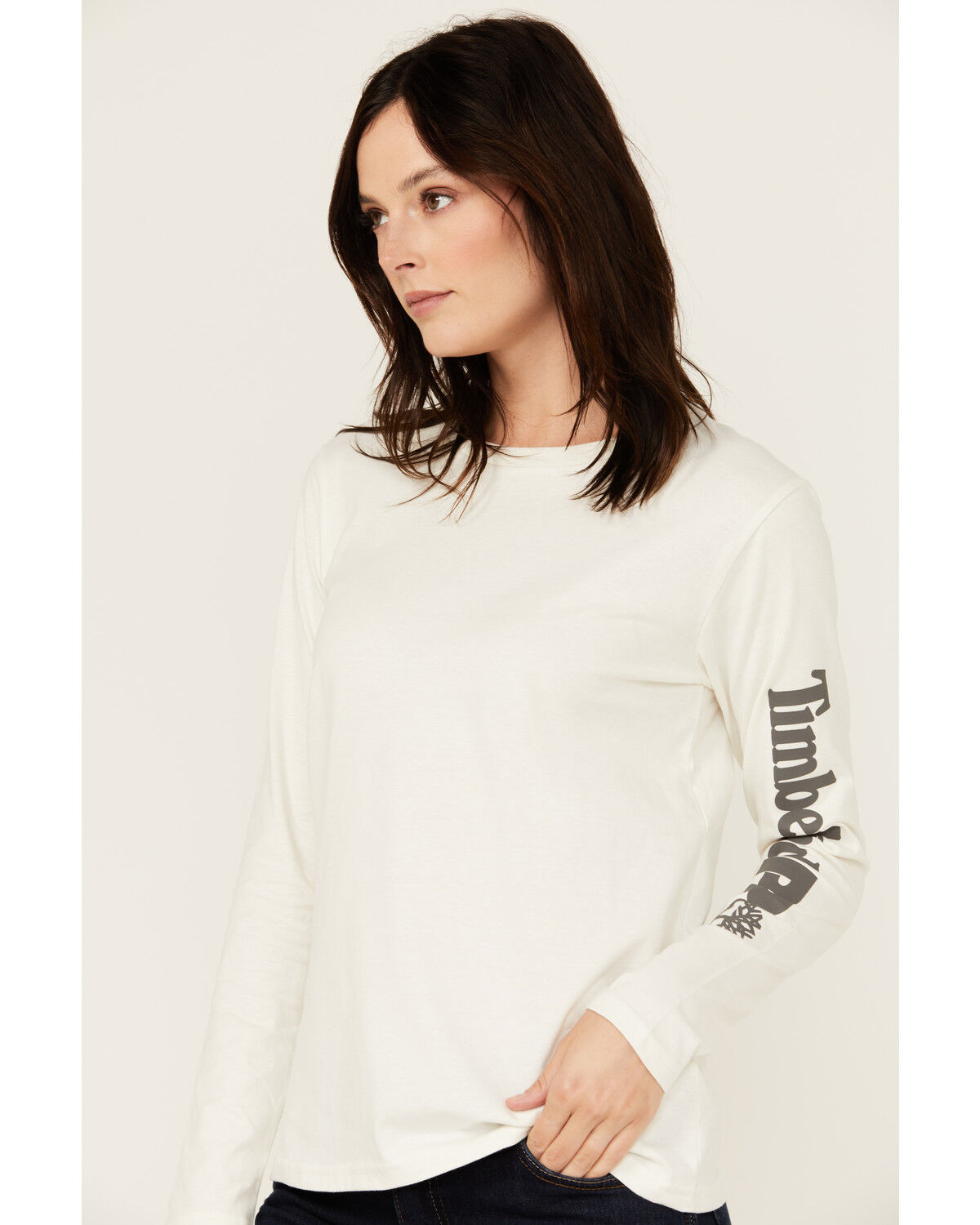 Image #2 - Timberland PRO Women's Core Long Sleeve T-Shirt, White, hi-res