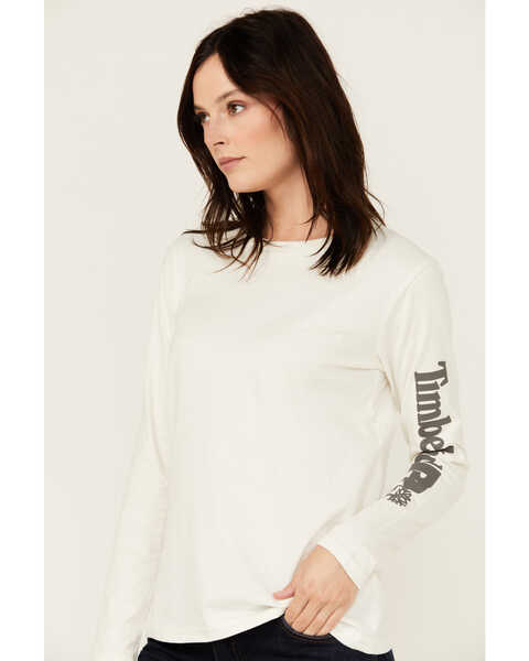 Image #2 - Timberland PRO® Women's Core Long Sleeve T-Shirt, White, hi-res