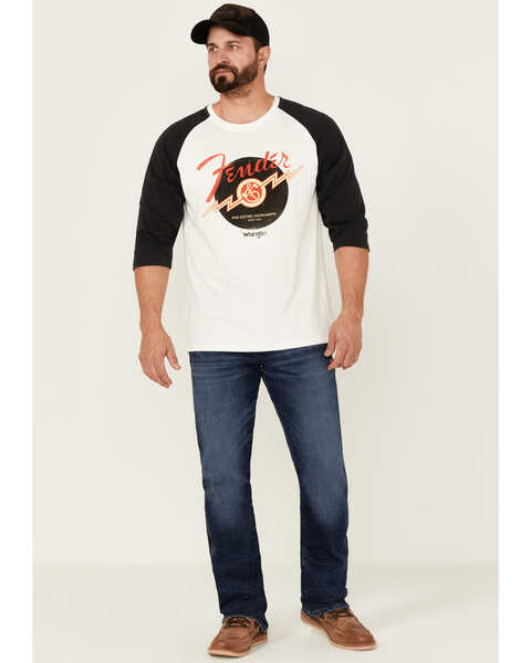 Image #2 - Wrangler X Fender Men's Vinyl Music Disc Vintage Graphic T-Shirt , Black, hi-res