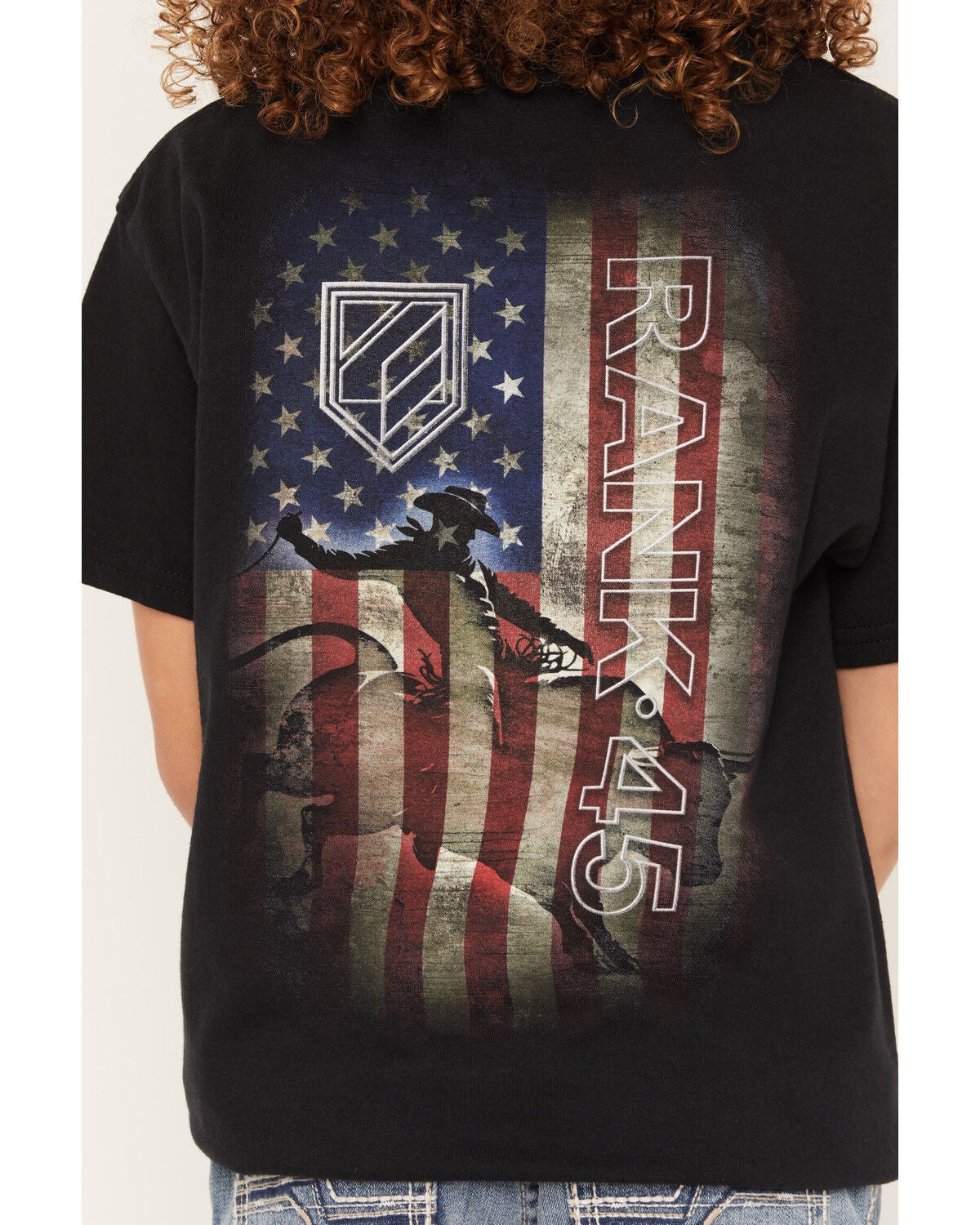Image #4 - RANK 45&reg; Boys' Cowboy Logo Short Sleeve Graphic T-Shirt, Black, hi-res