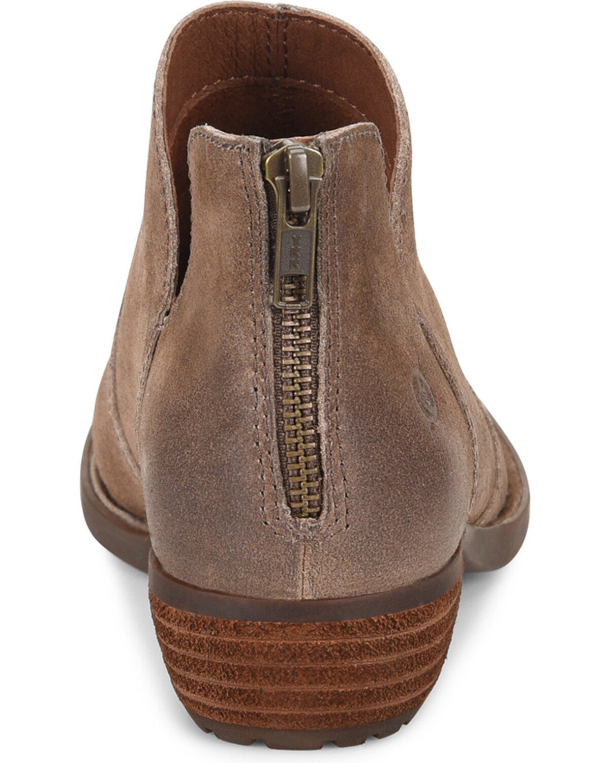 Image #5 - Born Women's Distressed Taupe Kerri Full-Grain Fashion Bootie - Round Toe, Taupe, hi-res
