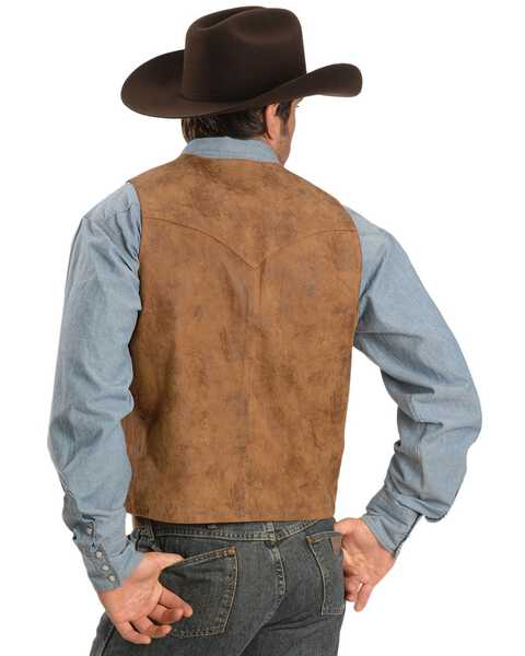 Scully Lamb Leather Western Vest, Maple, hi-res