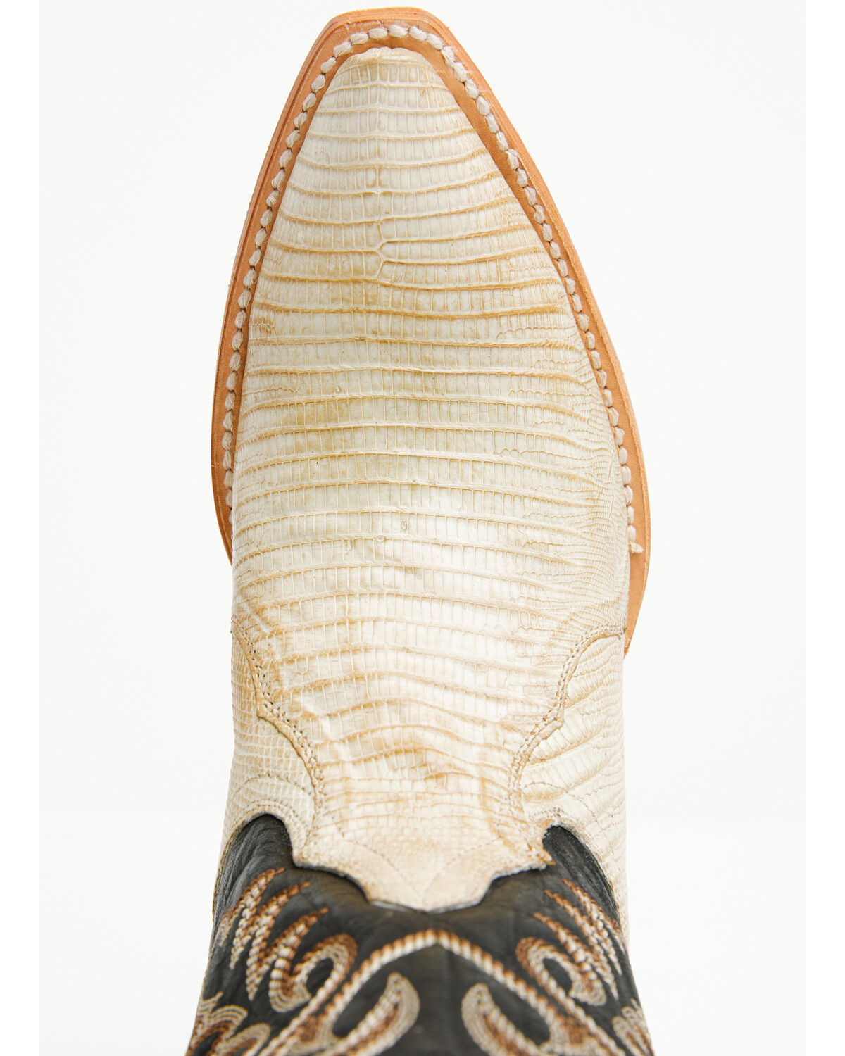 Image #6 - Dan Post Women's Exotic Teju Lizard Western Boots - Snip Toe, Ivory, hi-res