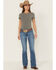 Image #1 - Ariat Women's Mid Rise Patricia Stretch Main Bootcut Jeans, Blue, hi-res